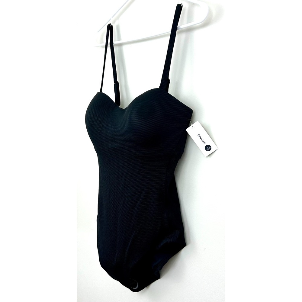 NWT SPANX Convertible Pique Bandeau One-Piece Size C/D
